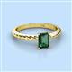 2 - Leona Bold 8x6 mm Emerald Cut Lab Created Alexandrite Solitaire Rope Engagement Ring 