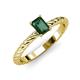 3 - Leona Bold 8x6 mm Emerald Cut Lab Created Alexandrite Solitaire Rope Engagement Ring 