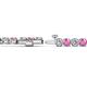 2 - Izarra 3.90 mm Pink Sapphire and Lab Grown Diamond Eternity Tennis Bracelet 