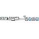 2 - Izarra 3.90 mm Aquamarine and Lab Grown Diamond Eternity Tennis Bracelet 