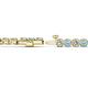 2 - Izarra 3.90 mm Aquamarine and Lab Grown Diamond Eternity Tennis Bracelet 