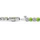 2 - Izarra 3.90 mm Peridot and Lab Grown Diamond Eternity Tennis Bracelet 