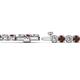 2 - Izarra 3.90 mm Red Garnet and Lab Grown Diamond Eternity Tennis Bracelet 