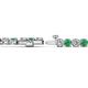2 - Izarra 3.90 mm Emerald and Lab Grown Diamond Eternity Tennis Bracelet 