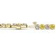 2 - Izarra 3.90 mm Yellow Sapphire and Lab Grown Diamond Eternity Tennis Bracelet 