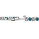 2 - Izarra 3.90 mm London Blue Topaz and Lab Grown Diamond Eternity Tennis Bracelet 