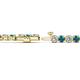 2 - Izarra 3.90 mm London Blue Topaz and Lab Grown Diamond Eternity Tennis Bracelet 