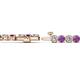 2 - Izarra 3.70 mm Amethyst and Diamond Eternity Tennis Bracelet 