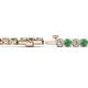 2 - Izarra 3.70 mm Emerald and Diamond Eternity Tennis Bracelet 