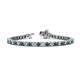 1 - Izarra 3.70 mm Blue and White Diamond Eternity Tennis Bracelet 