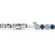 2 - Izarra 3.70 mm Blue and White Diamond Eternity Tennis Bracelet 