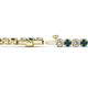 2 - Izarra 3.70 mm Blue and White Diamond Eternity Tennis Bracelet 