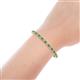 4 - Izarra 3.90 mm Emerald and Lab Grown Diamond Eternity Tennis Bracelet 