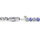 2 - Izarra 3.70 mm Tanzanite and Lab Grown Diamond Eternity Tennis Bracelet 