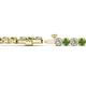2 - Izarra 3.70 mm Green Garnet and Lab Grown Diamond Eternity Tennis Bracelet 