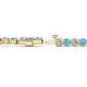 2 - Izarra 3.70 mm Blue Topaz and Lab Grown Diamond Eternity Tennis Bracelet 