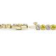2 - Izarra 3.70 mm Yellow and White Lab Grown Diamond Eternity Tennis Bracelet 