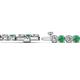 2 - Izarra 3.70 mm Emerald and Lab Grown Diamond Eternity Tennis Bracelet 