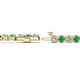 2 - Izarra 3.70 mm Emerald and Lab Grown Diamond Eternity Tennis Bracelet 