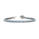 1 - Izarra 3.10 mm Blue Topaz and Diamond Eternity Tennis Bracelet 