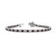 1 - Izarra 3.10 mm Red Garnet and Diamond Eternity Tennis Bracelet 