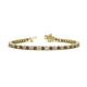 1 - Izarra 3.10 mm Smoky Quartz and Diamond Eternity Tennis Bracelet 