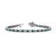 1 - Izarra 3.10 mm London Blue Topaz and Diamond Eternity Tennis Bracelet 