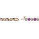 2 - Izarra 3.10 mm Amethyst and Diamond Eternity Tennis Bracelet 