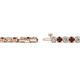 2 - Izarra 3.10 mm Red Garnet and Diamond Eternity Tennis Bracelet 