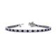 1 - Izarra 3.10 mm Blue Sapphire and Lab Grown Diamond Eternity Tennis Bracelet 