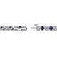 2 - Izarra 3.10 mm Blue Sapphire and Lab Grown Diamond Eternity Tennis Bracelet 