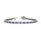 1 - Izarra 3.10 mm Tanzanite and Lab Grown Diamond Eternity Tennis Bracelet 