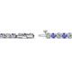 2 - Izarra 3.10 mm Tanzanite and Lab Grown Diamond Eternity Tennis Bracelet 