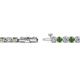 2 - Izarra 3.10 mm Green Garnet and Lab Grown Diamond Eternity Tennis Bracelet 