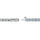 2 - Izarra 3.10 mm Aquamarine and Lab Grown Diamond Eternity Tennis Bracelet 