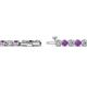 2 - Izarra 3.10 mm Amethyst and Lab Grown Diamond Eternity Tennis Bracelet 