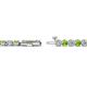 2 - Izarra 3.10 mm Peridot and Lab Grown Diamond Eternity Tennis Bracelet 