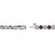 2 - Izarra 3.10 mm Red Garnet and Lab Grown Diamond Eternity Tennis Bracelet 