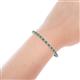 4 - Izarra 3.10 mm Emerald and Lab Grown Diamond Eternity Tennis Bracelet 