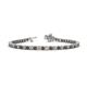 1 - Izarra 3.10 mm Smoky Quartz and Lab Grown Diamond Eternity Tennis Bracelet 