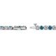 2 - Izarra 3.10 mm London Blue Topaz and Lab Grown Diamond Eternity Tennis Bracelet 