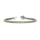 1 - Izarra 3.10 mm Yellow and White Lab Grown Diamond Eternity Tennis Bracelet 