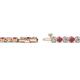 2 - Izarra 2.90 mm Rhodolite Garnet and Diamond Eternity Tennis Bracelet 