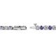 2 - Izarra 3.10 mm Iolite and Diamond Eternity Tennis Bracelet 