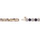 2 - Izarra 2.90 mm Blue Sapphire and Diamond Eternity Tennis Bracelet 