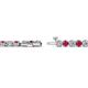 2 - Izarra 2.90 mm Ruby and Lab Grown Diamond Eternity Tennis Bracelet 