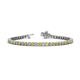 1 - Izarra 2.90 mm Yellow Sapphire and Lab Grown Diamond Eternity Tennis Bracelet 