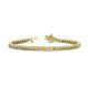 1 - Izarra 2.90 mm Yellow Sapphire and Lab Grown Diamond Eternity Tennis Bracelet 