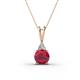 1 - Agatha Round Ruby and Diamond Accent Pendant Necklace 