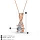 3 - Agatha Round Lab Grown Diamond and Diamond Accent Pendant Necklace 